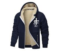 SRZYMJ Blau Warmer Herbst/Winter-Mantel aus Wildleder für Herren Outdoor Für Wärme Jacken Winter Jacken Aus Wolle Mit Revers Lässiger Einfarbiger Kaschmirmantel Kurzmantel XL