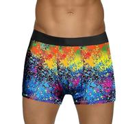 SRZYMJ Boxershorts Baumwolle Retroshorts FüR Herren Shorts Herren UnterwäSche Unterhosen Herren Baumwolle Slips Shortys Herren-Strings Blau XL