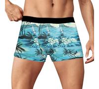 SRZYMJ Boxershorts Baumwolle Retroshorts Herren Shorts Herren UnterwäSche Unterhosen Herren Baumwolle Slips Shortys Herren-Strings Grün M