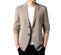 SRZYMJ Braun Herren Sakko Slim Fit Anzugjacke Blazer Herren Blazer Braun Herren Herren Anzug Slim Fit Modernes Sakko Herren Sportlich Männer Lederblazer Für Männer Softshelljacke Herren Sommer Hemd M