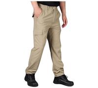 SRZYMJ Cargohose Herren 3/4 Jeans Jogginghose+Herren freizeitjeans Outdoor Hosen für Zip Off Trainingsanzug Set Sporthose mit Reissverschluss Softshellhose Winter Hosen warm Trekkinghose Khaki