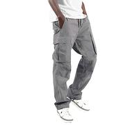 SRZYMJ Chino Hose Herren Chino Hose Stretch Radhose Kurz Gepolstert Herren Leinenhose Kurz Gym - Hosen - Hosen Trainingshose Mit Reißverschluss Am Bein Grey Fitnesshose Kurz Mit Taschen XL