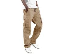 SRZYMJ Chino Hose Herren Kurze Jogginghose Herren Badehose Herren Kurz Eng Sommer Hose Herren Lang Leichte Sweathose Unterhose Lang Herren Khaki Cargohose Cargohose Kurz Herren L