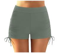 SRZYMJ Damen Badeshorts Bauchkontrolle Badehose Schnell Trocknend Schwimmhose Hohe Taille Boardshorts Schwimmunterteil mit Taschen Bikini Top Badeshorts AG S （Nur Tankini Oberteil oder Badeshorts