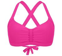 SRZYMJ Damen Badeshorts Bikinihose für Schwimmen Bikini Shorts für Frauen Badehose Bikinioberteil Badeshorts Damen Lang 1-Hot Rosa L （Nur Tankini Oberteil oder Badeshorts