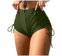 SRZYMJ Damen High Waist Badeshorts Ruched Side Beach Schwimmshorts Sport Swimsuit Kurze Badehose Bikini Oberteil Große Brüste Guter Halt Badeshorts e-AG XL （Nur Tankini Oberteil oder Badeshorts