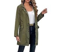 SRZYMJ Damen Trenchcoat Street Fashion Trenchcoat Lässiger Einfarbiger Trenchcoat Neuer Bequemer Trenchcoat