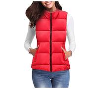 SRZYMJ Daunenweste Damen Mit Kapuze Festliche Oberbekleidung Steppweste Weiß Weste Schwarz Daunenweste Lang Ärmellos Daunenjacke Winterjacke Wintermantel Daunenmantel Parka Freizeitjacke Wollmantel