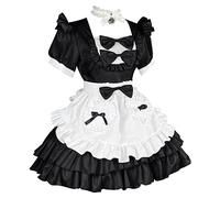 SRZYMJ Dirndl Damen Oktoberfest Dirndl Kleider Damen Schwarz Dirndlkleid Damen Blau Trachtenmode Herren Weste Dirndl Germandress Dirndl Set 32 Uniform Bluse Damen Weiss Halloween
