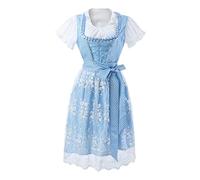 SRZYMJ Dirndl Set 32 Trachtenkleid Damen Dirndlbluse Weib Dirndl Kleider Damen Elegant Dirndl Kleider Schwarz Oktoberfest Damen Outfit Lederhose Halloween Kostüm Damen Dirndl Schürze Spitze Einzeln