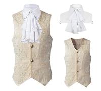 SRZYMJ Herren Anzugweste Formale Hochzeit Klassische Retro Baumwolle V-Ausschnitt Einfarbige Elegant Westen Business Party Weste XS-4XL Weiß Weste Weihnachten Festlich Herren Hoody Mit Kapuze