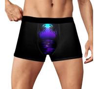 SRZYMJ Herren Unterhosen Boxershorts Herren Retroshorts Shorts Herren UnterwäSche Unterhosen Herren Baumwolle Slips Shortys Herren-Strings Lila L