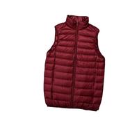 SRZYMJ Herren Weste Wein Herren Fleece Weste Jacke Standkragen Ultraleicht Outdoor Ärmellose Fleecejacke Gilets Tops Fleeceweste Herren mit Taschen Reißverschluss Arbeitswesten Weste Lang Herren L