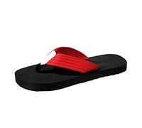 SRZYMJ Herren-Zehentrenner Rot Damen & Herren Zimt-Sandalen Flip-Flops Badelatschen, Strand Slipper Latschen Zehentrenner, für Männer & Frauen Badesandalen Home Slippers Women Weisse Sandalen 45