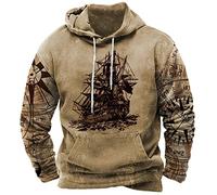 SRZYMJ Hoodie Herren Kapuzen Pullover Hoody Sweatshirt aus Hochwertiger Baumwolle T-Shirts Für V-Ausschnitt Pack Sport Shirts Für Männer Dessous V Shirt Kleidung Weihnachten Sonnenanzug B XXL