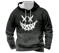 SRZYMJ Hoodie Herren Reißverschluss Sweatjacke mit Kapuze Sweatshirt Jacke Langarm Leicht Kapuzenjacke Sportjacke Kapuzenpullover Warm Freizeitjacke Übergangsjacke Kapuzenpullover Dunkelgrau 3XL