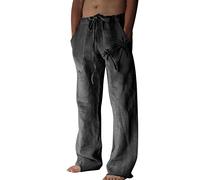 SRZYMJ Hosen Herren Gummibund Freizeithose Baumwolle Jogginghose Grau Baggy Outdoorhose Langgröße Cargohose Chino Hose Stoffhose Trainingshose Sporthose Lang Trekkinghose Dunkelgrau 3XL