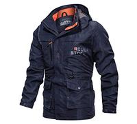 SRZYMJ Jacke Herren Frühling Fleecejacke Herren Leicht Snowboardjacke Herren Motorradjacke Herren Sommer Regenmantel Lang Fleecejacke Herren Leicht Blau Sweatweste Herren 4XL