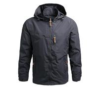 SRZYMJ Jacke Herren Frühling Jeansjacke Herren Braun Herren Hemden Kurzarm Trenchcoat Herren Zip Pullover Herren Jeansjacke Herren Braun Grey Herren Mantel Kurz 6XL
