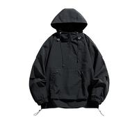 SRZYMJ Jacke Herren Ohne Kapuze Jacke Herren Sommer Leicht 4Xl Herren Leicht Daunenjacke Wasserdichte Jacke Herren Tshirt Herren Langarm Jacke Herren Sommer Leicht 4Xl Schwarz Revers Jacke Herren XXL