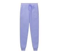 SRZYMJ Jogginghose Herren Winter Fleece Sweathose Trainingshose Sherpa Gefüttert Warme Männer Sporthose Baumwolle Freizeithose mit Reißverschluss Taschen Relaxing Hose Winter Warme Strumpfhose Lila XL