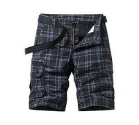 SRZYMJ Kurze Hose Herren Sommer Herren Shorts Beige Kurze Hosen Herren Baumwolle XXL Cargo Shorts Men Sommer Freizeithose Schwarz Chino Hose Herren Stretch XXL 2 In 1 Shorts Herren 34