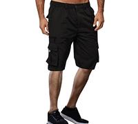 SRZYMJ Kurze Hose Herren Sommer Outdoor Shorts Herren Kurze Jeans Herrenhosen Cargo Shorts Herren Kariert Sommer Freizeithose Schwarz Chino Hose Herren Stretch Business Gym Shorts XXL