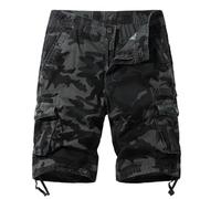 SRZYMJ Kurze Hosen Herren Cargo 3/4 Jeans Sport Shorts Herren Jeanshose Kurz Schlafanzughosen Für Cargohosen Für Herren Kurze Hose Cargohose Dunkelgrau Latzhose Arbeitshose Kurz Schwarz 3XL