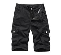 SRZYMJ Kurze Hosen Herren Cargo 3/4 Jeans Swimming Shorts Men Badehosen Für Herren Lang Schwarz Cargohose Herren 3/4 Herren Hosen Trekking Hosen Herren Leinen Hose Schwarz Jeans Herren Gr.L 34