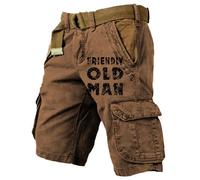 SRZYMJ Kurze Hosen Herren Sommer Jeans XXL Herren Badeshorts Lang Kurze Leinenhose 4XL Kurze Trainingshose Herrenhosen Bequem Denim Jeans Männer Kurze Hosen Kaffee Pyjamahose Kurz XXL XL