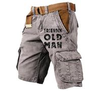 SRZYMJ Kurze Hosen Herren Sport Gym Shorts Men Kurze Hosen Sommer Stretch Cargo Shorts Beige Freizeithose Haushose Sommer Baumwolle Beige Chino Hose Stretch Mit Gummizug Men Shorts 3XL