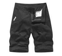 SRZYMJ Kurze Jeanshose Herren Schwarz Shorts Für Unter Röcke Hose Cargo Sommer Chino Hose Regular Fit Sommerhosen Herren-Cargohosen Rennradhose Gepolstert Kurz Schwarz Kurz Hose 34