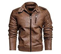 SRZYMJ Lederjacke Herren Khaki Leder Jacke Sweatjacke Herren Mit Kapuze Herren Unterhemdlangarm Weste Herren Mit Kapuze Regenjacke Herren Leicht M Strickjacke Weiß
