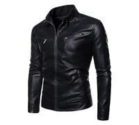 SRZYMJ Lederjacke Herren Schwarz Lederjacke Herren Braun 3/4 Lang Steppweste Herren Sommer Leicht Waterproof Jacket Men Pulli Herren Oversize Softshelljacke Für Herren M Herren Softshell Jacke Outdoor