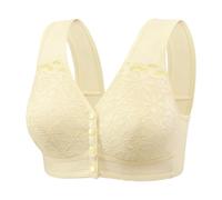 SRZYMJ Light Gelb BH Damen ohne Bügel Push Up BH Set Frauen Klassische BH mit verstellbarem Träger Damen Atmungsaktiver Bequem BHS Set Sport-BHS Trainings-BH für Alltag Yoga Fitness Sport 36