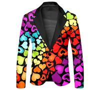 SRZYMJ Lila Sakko Herren Vintage Anzugjacke Elegante 2 Knöpfe Blazer Regular Fit Herren Regular Basic Plain Webstoff Jacke Coat Sakko Herren Sakko Herren Slim Fit Blau Herren Blazer Trenchcoat Hemd M