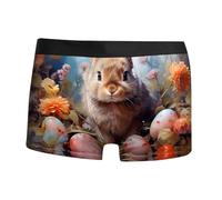 SRZYMJ Männer Boxershorts Herren Unterhosen Retroshorts Herren Boxershorts Herren Farbig Herren-Unterwäsche, weiche, atmungsaktive -Viskose-Unterwäsche mit offener Fliegentasche Orange