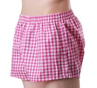 SRZYMJ Männer Boxershorts Unterhosen Herren Retroshorts Boxershorts Herren Unterhosen Herren Baumwolle Men Retroshorts Microfaser Elastischem Bund Atmungsaktive Unterwäsche Boxershorts Hot Rosa