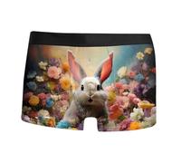 SRZYMJ Männer Boxershorts Unterhosen Männer Retroshorts Für Herren Boxershorts aus Bambusfaser, Unterwäsche für Herren, Bambusfaser-Boxershorts, Boxershorts aus Eisseiden Blau