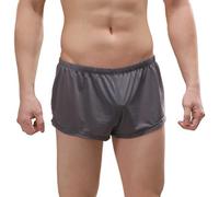 SRZYMJ Männer Boxershorts Unterhosen Männer Retroshorts Für Herren Herren Sexy Unterwäsche Transparent Triangle Pants Thin Atmungsaktive Unterwäsche Trendy Pants Transparente Bulge Unterwäsche Grey