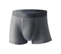 SRZYMJ Männer Boxershorts Unterhosen Männer Retroshorts Für Herren Unterhose Herren Boxershorts Sexy Unterwäsche Erotik Transparente Mesh Boxershorts Boxer Slip Männer Slips Atmungsaktiv Dunkelgrau
