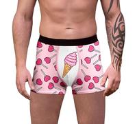 SRZYMJ Männer Boxershorts Unterhosen Retroshorts Boxershorts Herren Baumwolle, ohne Kratzenden Atmungsaktive Underwear Sportunterwäsche mit Eingriff Gummibund Weiche Boxershorts Unterwäsche Hot Rosa