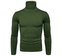 SRZYMJ Male Strickpullover Grün Sweatjacke Herren Pullover Patchworkfarbe Winter Pullover Langarm Sweatshirt Freizeit Rundhalsausschnitt Pulli Bequemes Sweatshirts Winterpullover Softshelljacke M