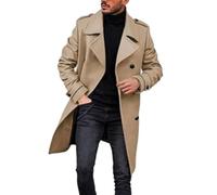 SRZYMJ Mantel Herren Lang Weiß Wintermantel Übergangsjacke Outdoorjacke Atmungsaktiv Jacke Lederimitat Softshelljacke Steppjacke Leicht Funktionsjacke Parka Winter Sportjacke Freizeitjacke