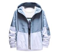 SRZYMJ Mantel Herren Schwarz Jacke Atmungsaktiv Übergangsjacke Mit Kapuze Outdoorjacke 3 In 1 Softshelljacke Steppweste Schwarz Leicht Funktionsjacke Parka Winterjacke Parka Sportjacke Freizeitjacke