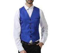 SRZYMJ Mens Vintage Classic Wolle Anzugweste Formale Regular Fit Weste Anzug Weste für Hochzeit Groomsmen Blau Anzug Vintage Weste Zip Hoodie Herren Y2K Herren Blazer Kord Herren Blazer