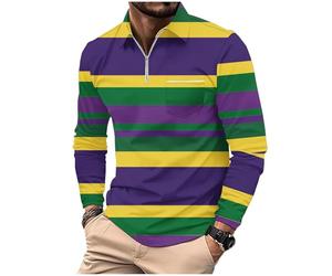 SRZYMJ Poloshirt Herren Langarm Basic Denim Nähen Casual Baumwolle Golf Tennis Poloshirts Lila Weihnachtshemd Herren Langarm M Bluse Halloween Kostüm Damen Gruselig Vampir Pullover Hemd