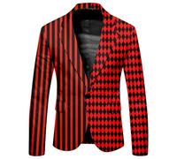 SRZYMJ Rot Machen Sie EIN Mutiges Statement Mit Unserem Herren Pailletten Blazer.Perfekt Für Hochzeiten,Partys,Anzug Herren Schwarz,Anzug Herren Beige Slim Fit Anzughemd Herren Trenchcoat Hemd XL