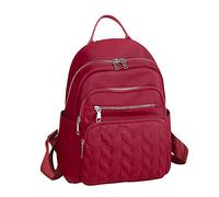 SRZYMJ Rucksack Damen Rot Rucksack Damen Groß Eleganter Rucksack Damen Rucksack Mittelgroß Damen Rucksack Herren 20 Liter Rucksack Kordelzug Rucksack Minimalistisch Rucksack Backpack Weighted