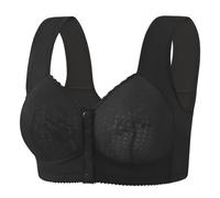 SRZYMJ Schwarz BH Damen ohne Bügel Push Up Sport BH Weich Und Bequem Bustier Frauen Starker Halt Große Größen Bra Yoga Sports-BHS Fitness Dessous für Alltag Top Bugelloser Soft Bra Schlaf 42